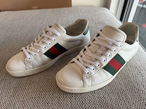 Gucci Ace Baskets Web Blanc Gucci Taille 8 / EU 42 Cuir 100% Authentique