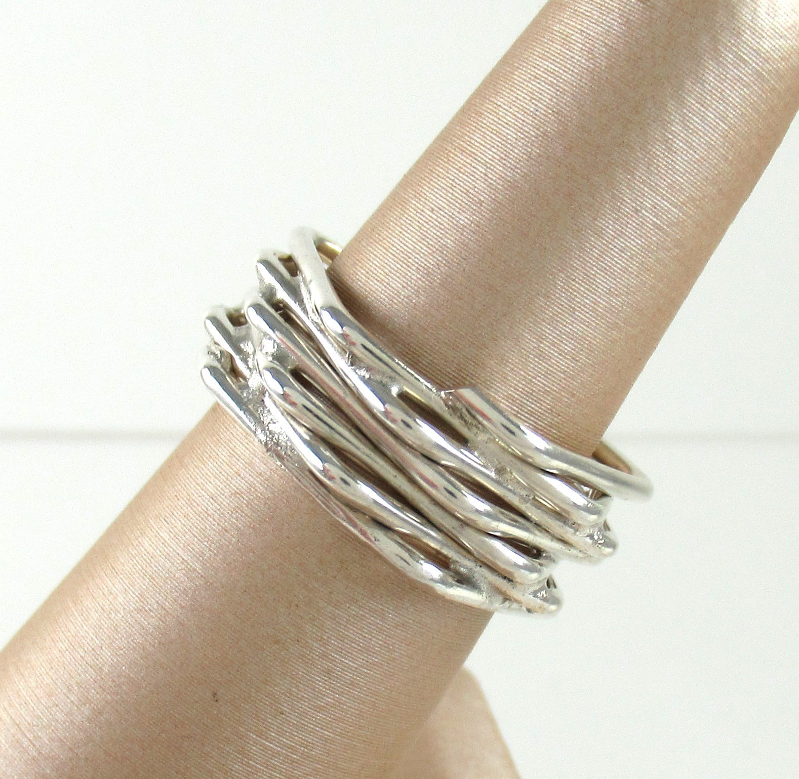 Denmark .925 Sterling Silver Statement Ring Moder… - image 2