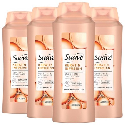 Suave Professionals Smoothing Conditioner For Dry 28 Fl Oz (Pack of 4), peach 