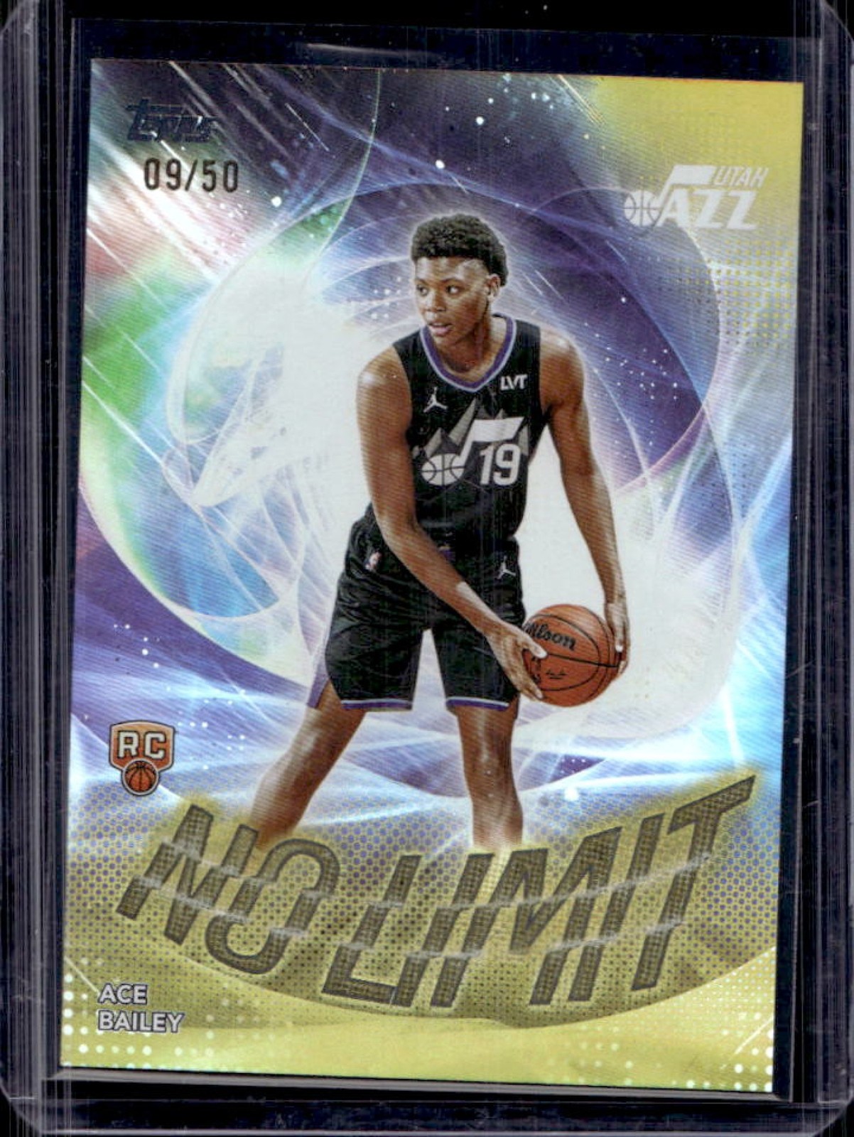 2025-26 Topps Ace Bailey No Limit RC Gold Rainbow Rookie #/50 Jazz