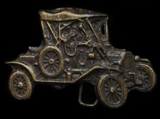 IC11144 VINTAGE 1970s CUT-OUT ANTIQUE AUTOMOBILE MODEL T BUCKLE