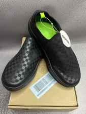 New OOFOS Men's OOMG Sport Eezee Low Black Checkered Shoe Size US 10