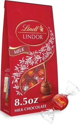 Lindt Lindor Milk Chocolate Candy Truffles, 8.5 oz. Bag...