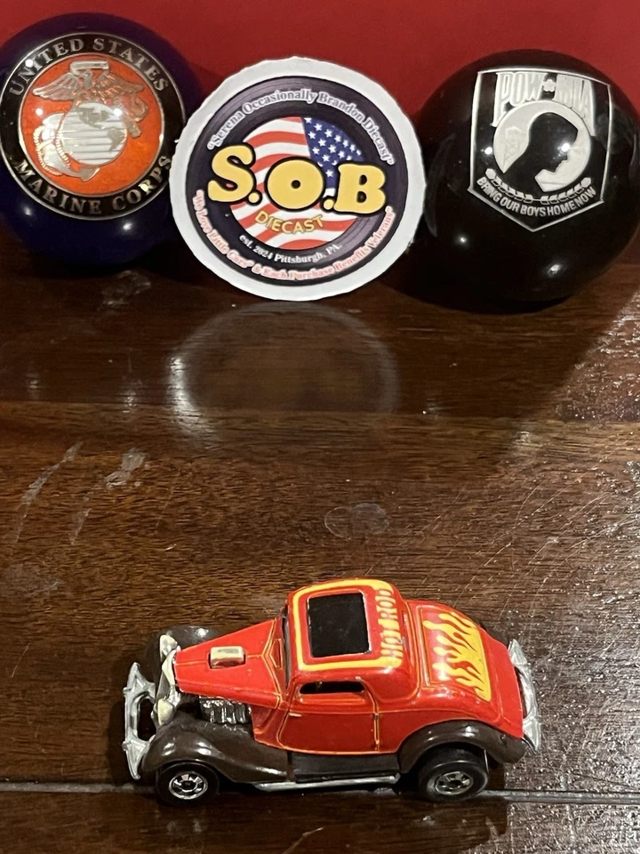 Ford Hot Rod 1934 Hot Wheels Blackwalls Hi-Rakers 1:64 rojo diecast usado excelente estado Foto 2 de 4