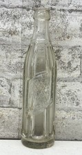 Rare Big Chief Embossed Soda Bottle Lebanon Mo Indian Head Clear Glass 9