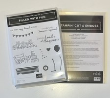 Stampin  Up Filled with Fun bundle. Photopolymer Stamps  Dies. New Ships Free
