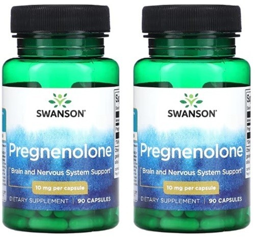 2 x Swanson, Pregnenolone 10mg, 90 Kapseln - Bild 1 von 1