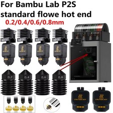 Hotend Kit for Bambu Lab P2S 3D Printer Extruder Hardened Steel Nozzle 0.2-0.8MM
