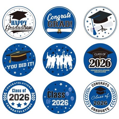 2026 Graduation Party Supplies Candy Drop Labels Chocolate Stickers 180 PCS