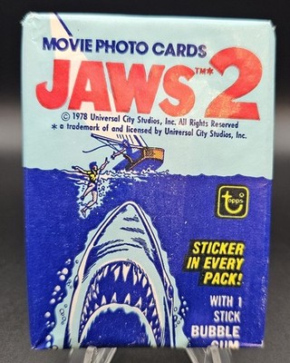 1978 Topps JAWS 2 Movie Trading Cards ( 1 Factory Sealed Pack )