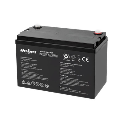 Rebel 12V 100Ah Gel-Batterie für USV-Stromversorgungen
