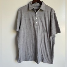 CRIQUET Range Regular Fit Jersey Polo Men XL Black White Stripe Short Sleeve