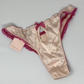 Agent Provocateur Bananarama Pink Silk Brief AP4 Large New