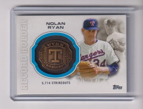 2013 TOPPS RECORD HOLDER NOLAN RYAN RING RELIC - TEXAS RANGERS