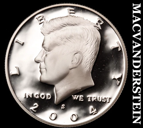 2004-S Kennedy Half Dollar- Lustrous Silver Choice Gem Proof  #i3319