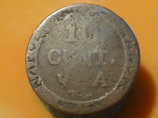 10 CENTS NAPOLEON EMPEREUR TRES ETONNANT FAUX D'EPOQUE LEGENDE A ETUDIER !