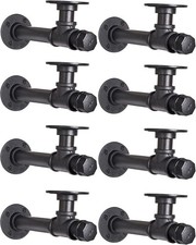 Pipe Shelf Bracket 6.7 Inch 8 Pack Industrial DIY L Pipe Shelf Bracket for 6"-12