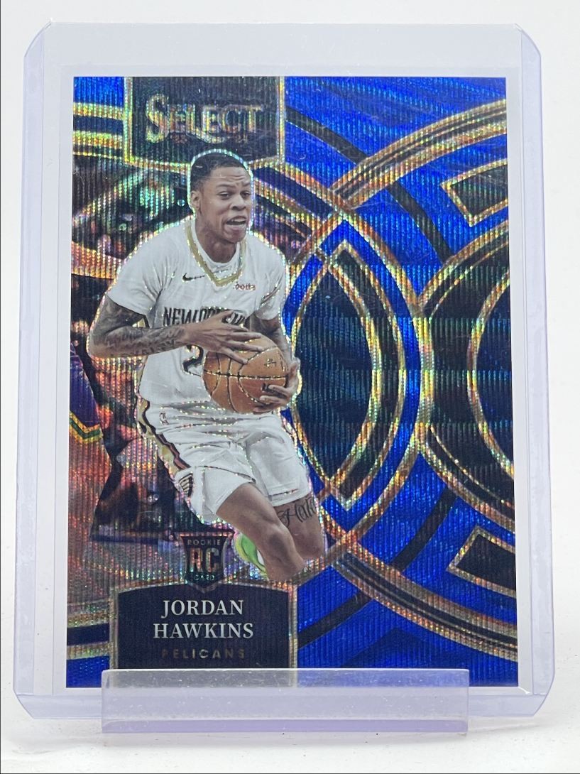 JORDAN HAWKINS 2023-24 SELECT PREMIER ROOKIE BLUE WAVE PRIZM RC /75 Q5118