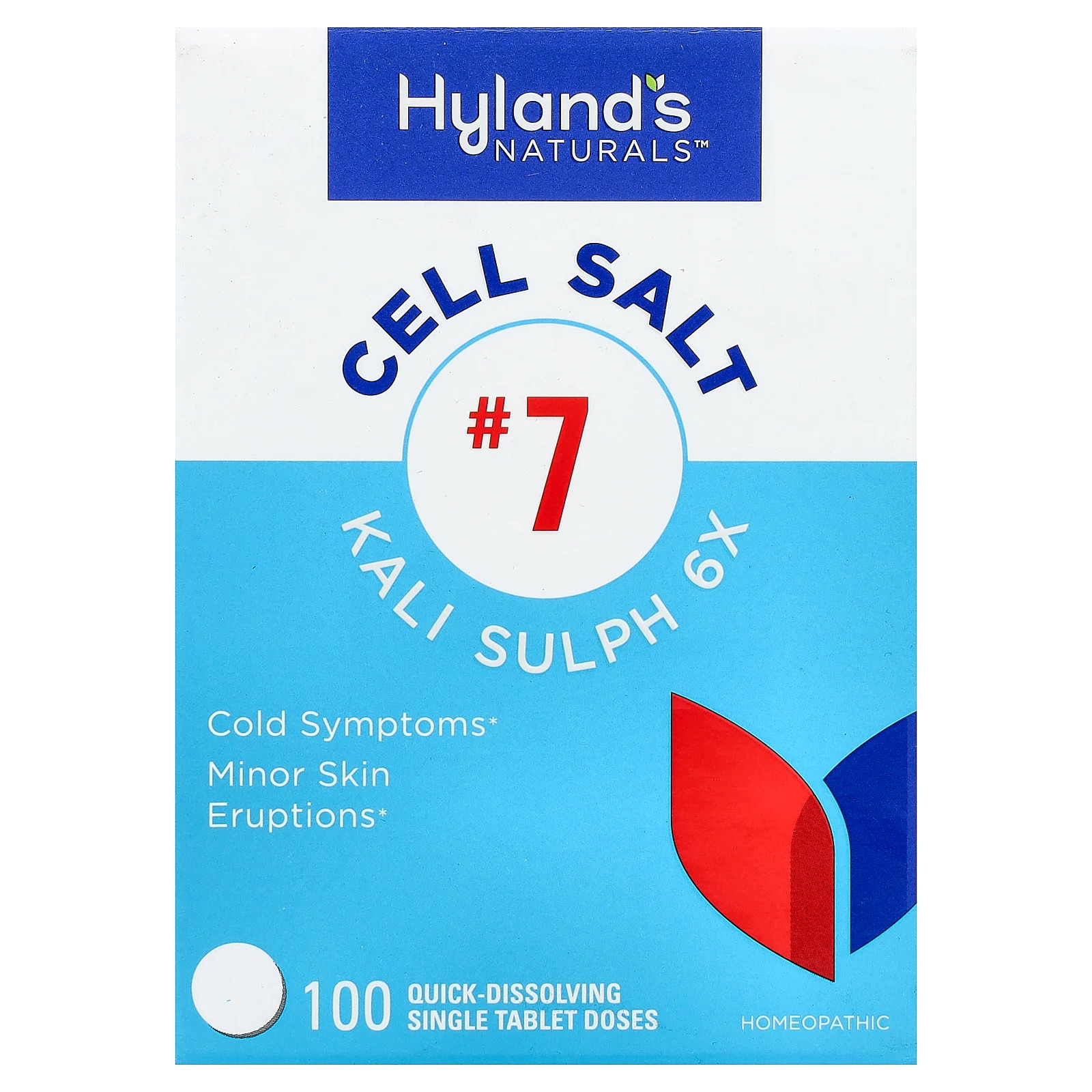 Cell Salt 7 Kali Sulph 6X 100 быстрорастворимых отдельных таблеток 3390₽