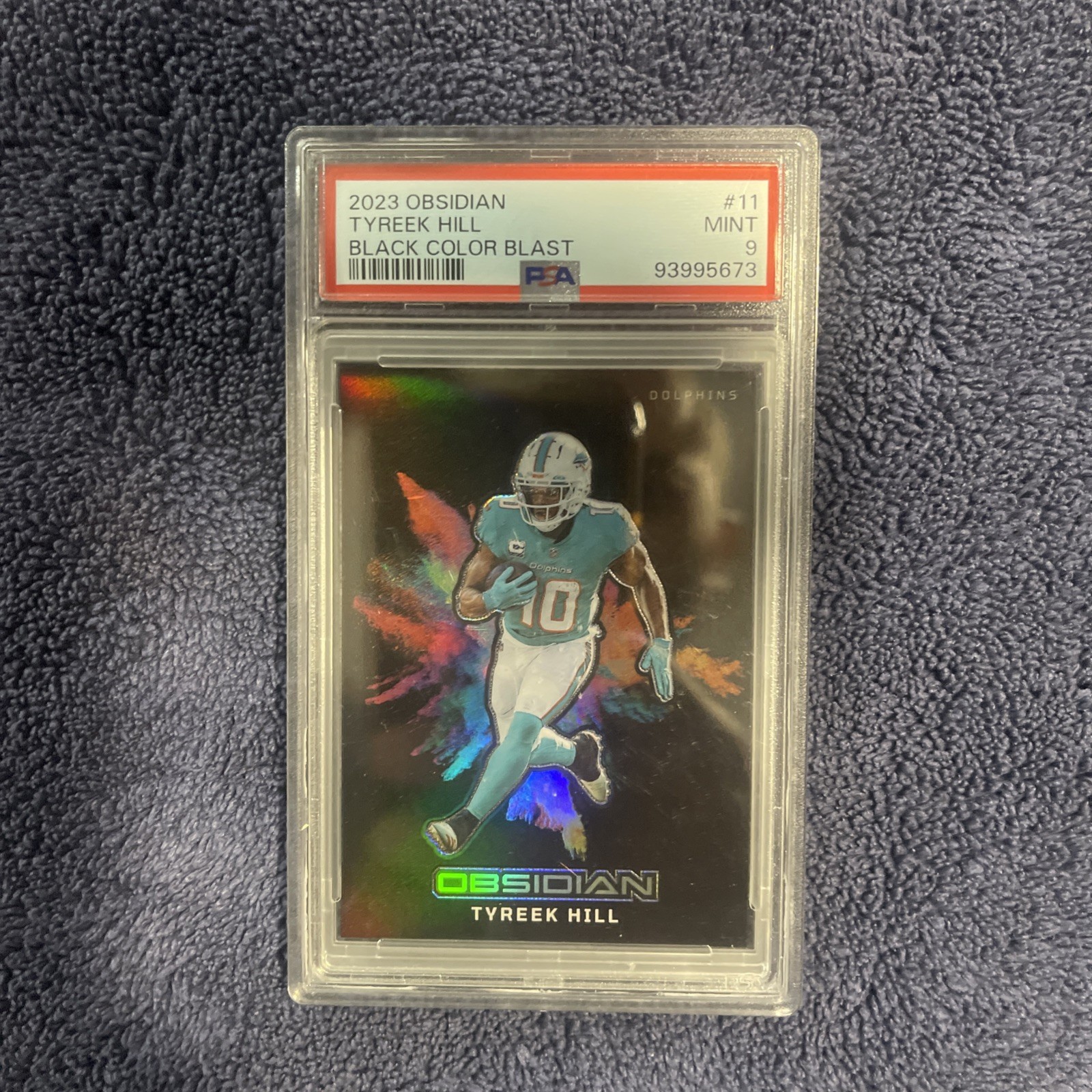 2023 Panini Obsidian - Black Color Blast Tyreek Hill #11