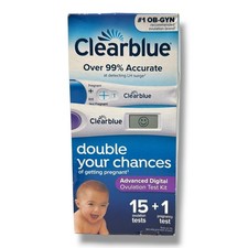  Clearblue Advanced Digital Ovulation Test Kit -15 Ovulation -1 Pregnancy Test