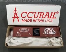 Accurail HO #5122 Rock Island 50' Plug Door Boxcar #35236 Unassembled Kit