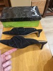 Sam Edelman Women’s Black Suede Pointed Toe Bow Slip-On Mule Heel 10 — photo 4