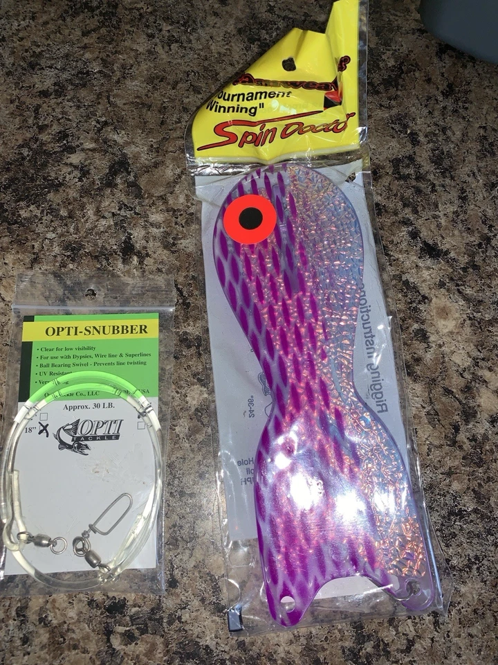 Equipo de pesca de salmón en el lago Michigan buzos desairados intermitentes mosca Foto 3 de 4