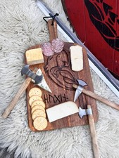 Viking Cheese Axe Set (3 Axes) With Leather Bag. Norse Cheese knives Christmas 