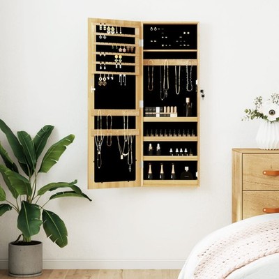 Schmuckschrank mit Spiegel Wandmontage Spiegelschrank Schmuckkasten vidaXL