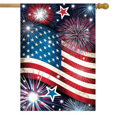 Briarwood Lane Stars and Stripes Patriotic House Flag