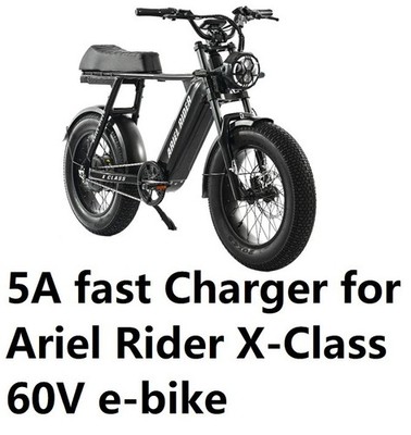  power supply 5A fast battery Charger for Ariel Rider X-Class 60V (not 3A)
