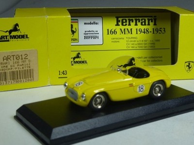 (YG-34) ART-Model ART012 Ferrari 166 MM gelb #18 in 1:43 in OVP