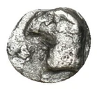 Aeolis Kyme Silver Hemiobol 450-400 BC Ancient Greek TINY Coin Eagle Head 7.9mm