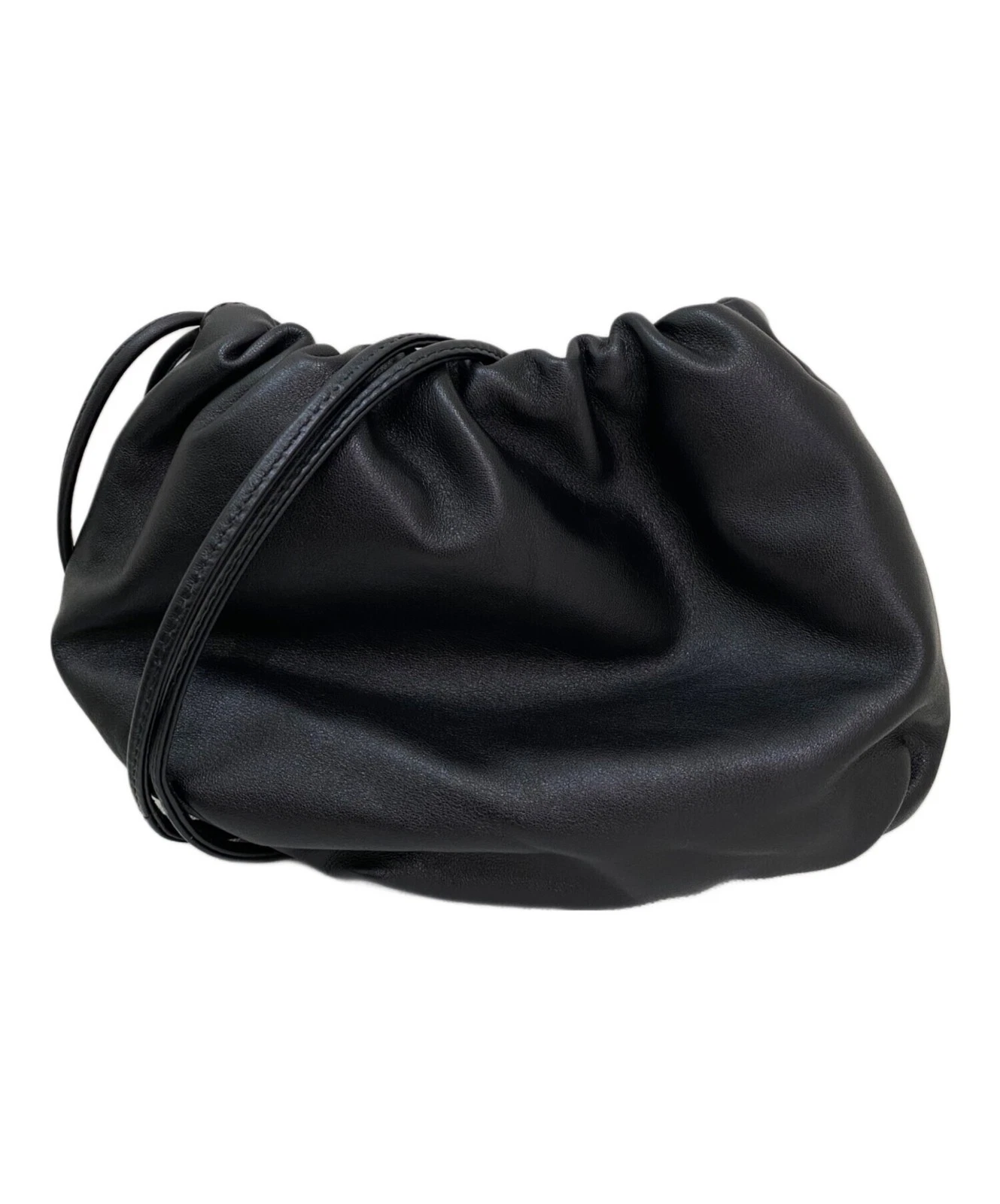 Bottega Veneta — BOTTEGA VENETA Mini Bulb Black Leather Drawstring Shoulder Bag 651905 SR1085