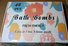 Bath Bombs - 48 Total - 6 Boxes Of 8 - Gifts - Natural  Organic