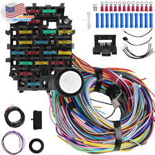 Universal 21 Circuit Wiring Harness Kit for GM Chevy Dodge Ford Hotrods USA Only