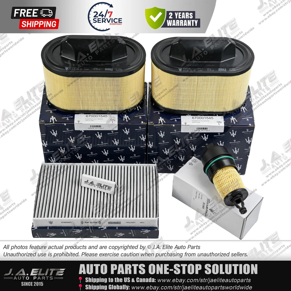Genuine Oil & Air & AC Filters for Maserati V6 Gas Ghibli Quattroporte & Levante - Image 4 of 4