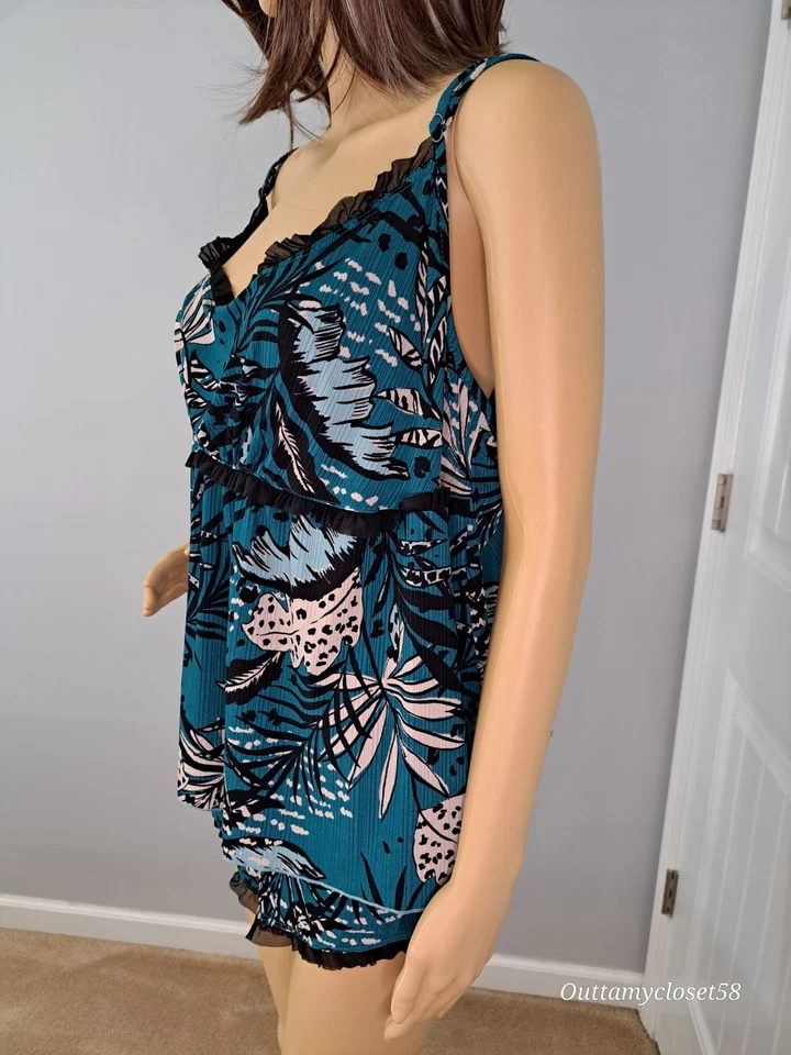 Juego PJ. Cami y pantalones cortos. Tesoros secretos. Top XL, pantalones cortos M.  Transmisión de CD Sissy Fem Foto 3 de 4