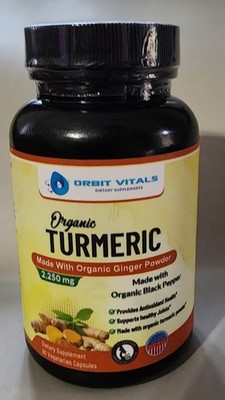 Organic Turmeric with Ginger and Black Pepper 90 capsules Exp 9/2027