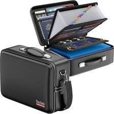 DocSafe Fireproof Document Box with Lock&Shoulder Strap, Hard-Shell Case File