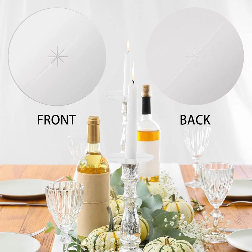 Protetores de gotejamento de vela suportes de papel a granel para memorial de serviço à luz de velas - Imagem 4 de 4