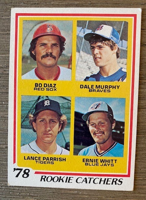 1978 Topps Rookie Catchers #708 Dale Murphy Lance Parrish EX Condition