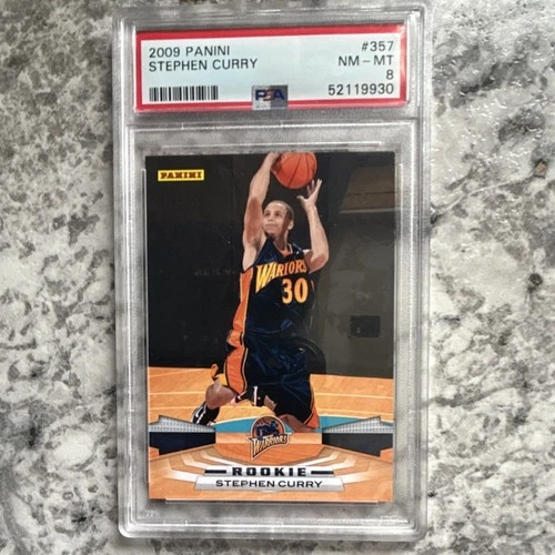 Panini 2009-10 Stephen Curry Rookie #357 PSA 8 Warriors Basketball Card