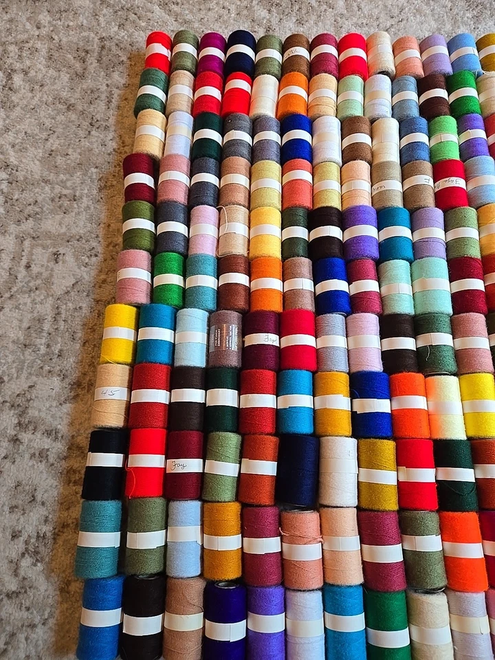 Lot 150+ Punch Embroidery Yarn Thread Mixed Colors Partial Rolls & Tools Needle - Image 2 of 4