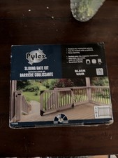 Pylex Sliding Gate Kit Powder Coated Steel Black Lockable Rust Resistant 11052