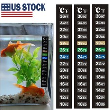 3  Dual Fish Tank Aquarium Thermometer Temperature Sticker Celsius Fahrenheit US