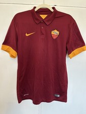 Vintage AS Roma 2014/2015 Football Shirt Nike Dri-fit Maroon Men's Size M