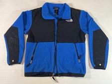 North Face Polartec Jacket Blue Black Fleece Zipper Pullover Unisex