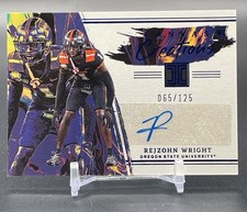 2023 Chronicles Draft Picks Impeccable Canvas Creations Blue Rejzohn Wright Auto